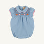 Mary Dal Bubble - Barrington Blue & Sandpearl Pink with Pumpkin Smocking