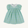 Mary Dal Dress - Pelham Bay Plaid (Green) with Worth Avenue White