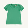 Maude's Peter Pan Collar Shirt (Short Sleeve Pima) - Gibson Island Green