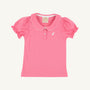 Maude's Peter Pan Collar Polo - Romany Rose with Worth Avenue White Stork