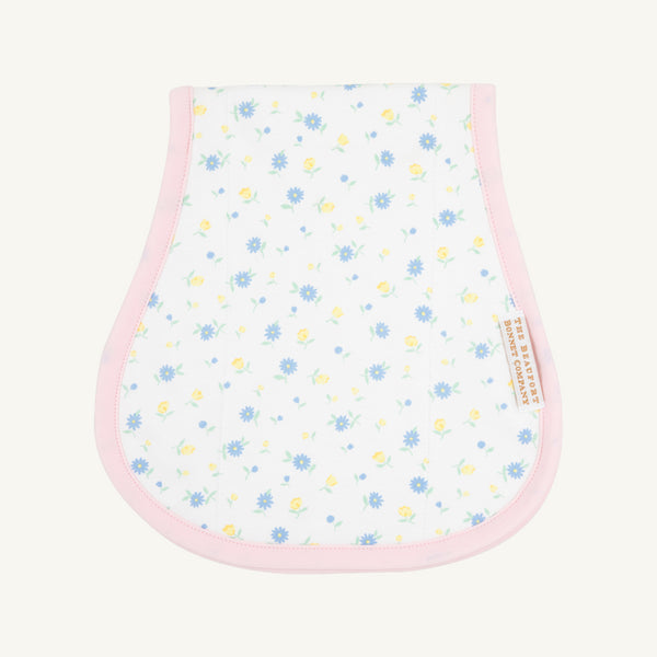 Oopsie Daisy Burp Cloth - Dunwoody Daisy with Palm Beach Pink
