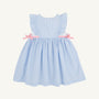 Pammy's Pinafore Dress - Breakers Blue Seersucker with Sandpearl Pink