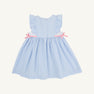 Pammy's Pinafore Dress - Breakers Blue Seersucker with Sandpearl Pink