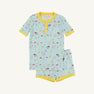 Payton Pajama Shorts Set - Ice Cream Daydream (Blueberry Blue) with Nana Banana