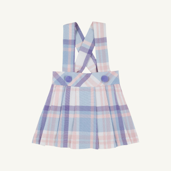 Pearl Prep Skirt - Peach Blossom Plaid with Palisades Purple