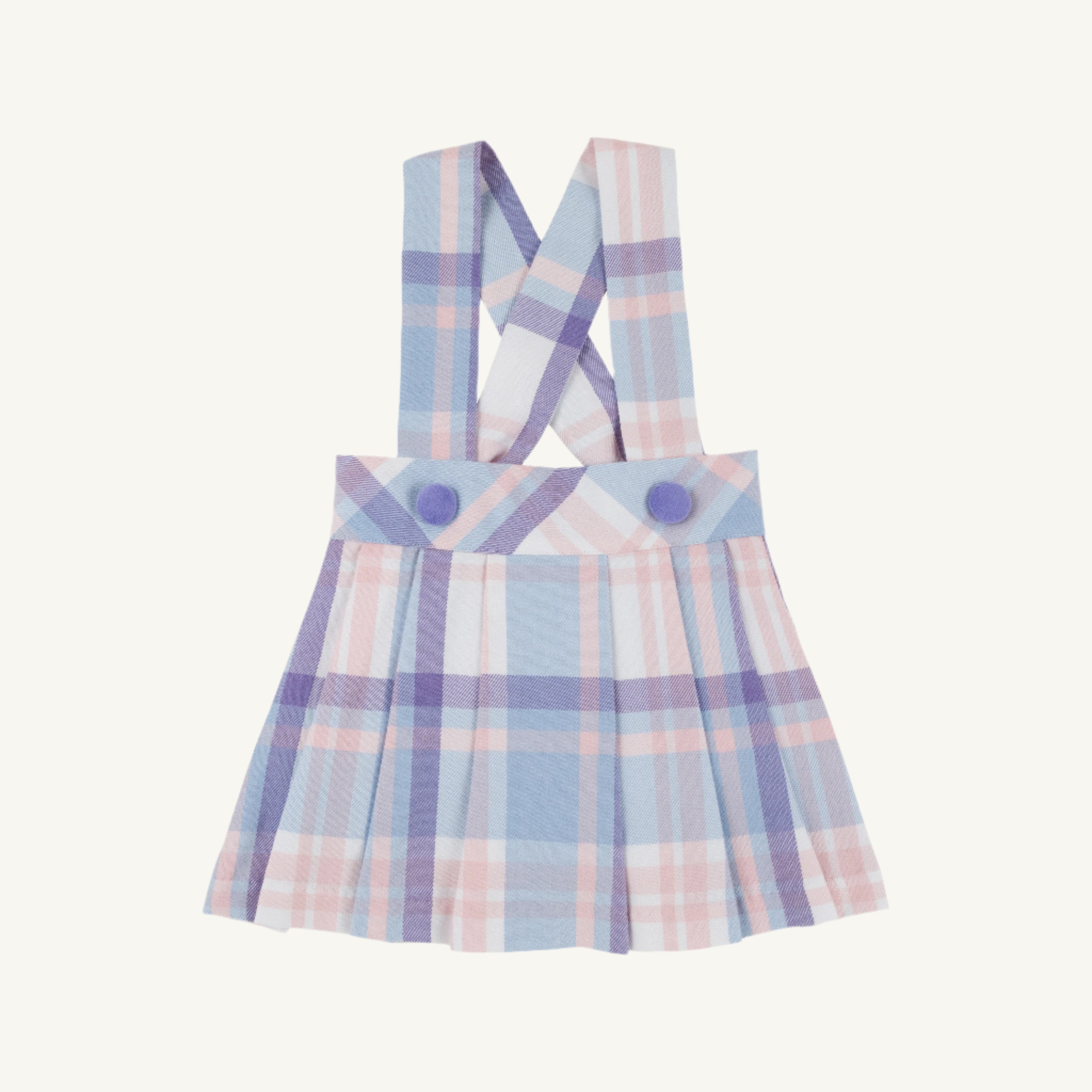 Pearl Prep Skirt - Peach Blossom Plaid with Palisades Purple