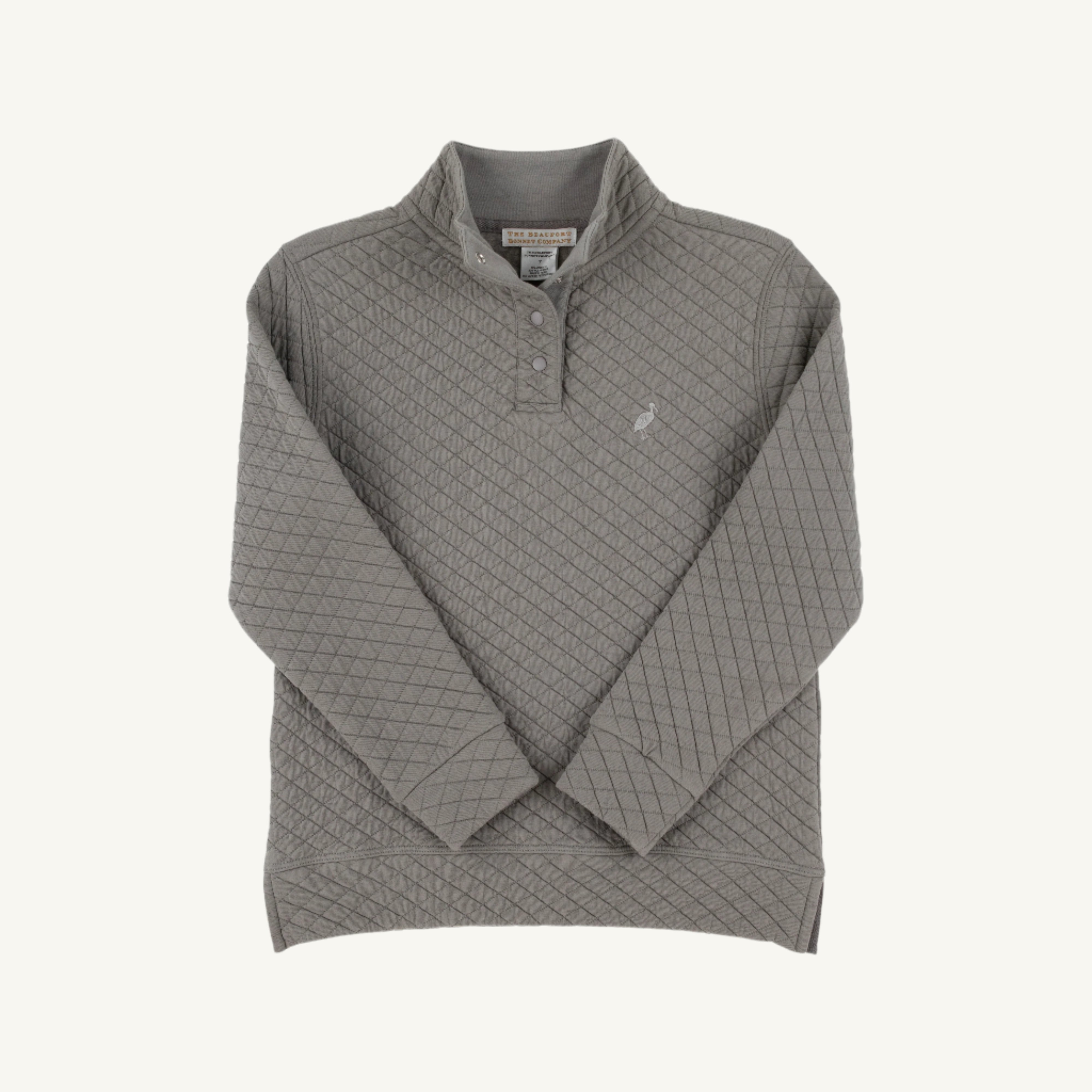 Pendleton Popped Collar (Quilted) - Grantley Gray with Tonal Stork