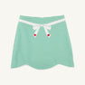 Perrin Scallop Skort - Gibson Island Green Mini Gingham with Apple Embroidery
