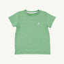Prepletic™ Carter Crewneck - Grafton Green (Heathered) with Worth Avenue White Stork
