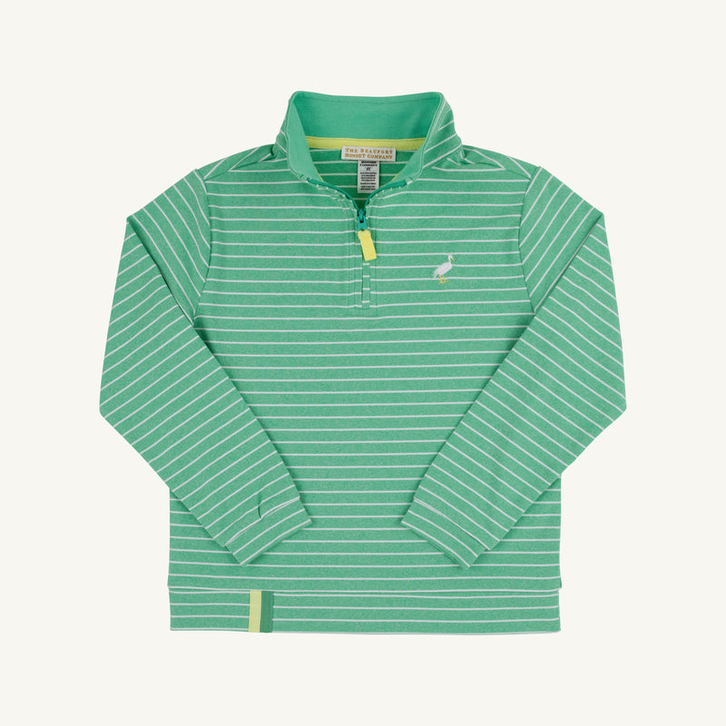 Prepleticâ„¢ Hayword Half Zip - Gibson Island Green Stripe