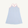 Prepletic™ Little Miss Tennis Dress - Beale Street Blue Seersucker with Palm Beach Pink