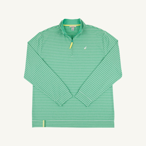 Prepletic™ Men's Hayword Half Zip - Gibson Island Green Stripe