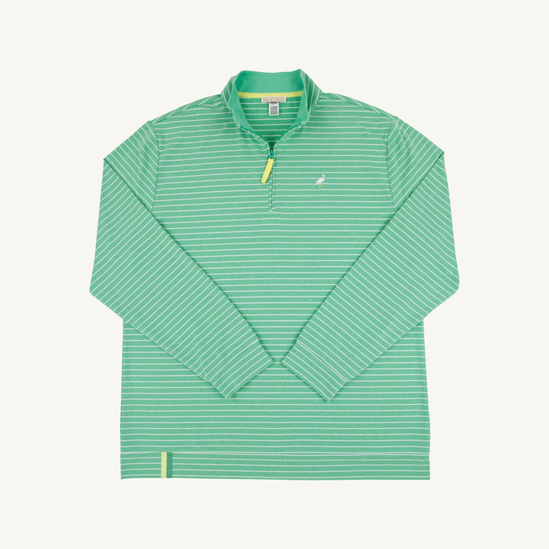 Prepleticâ„¢ Men's Hayword Half Zip - Gibson Island Green Stripe