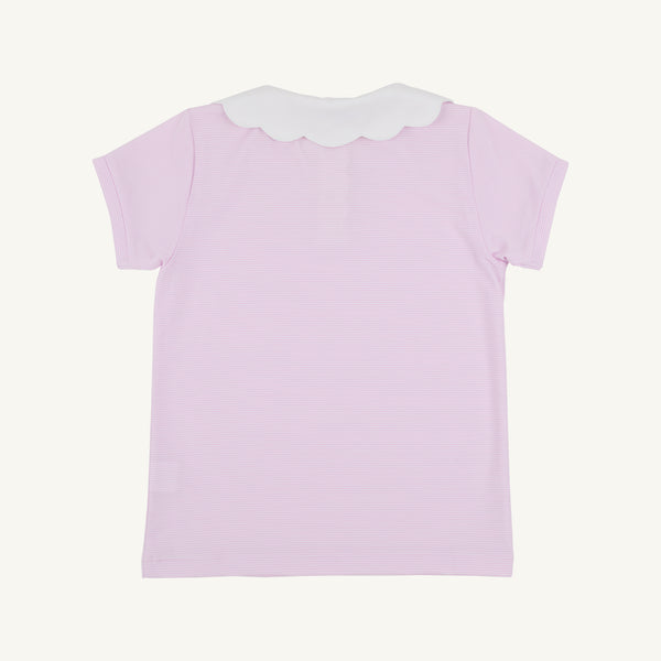 Prepletic™ Preppy Polo - Valley High Violet Stripe with Worth Avenue White