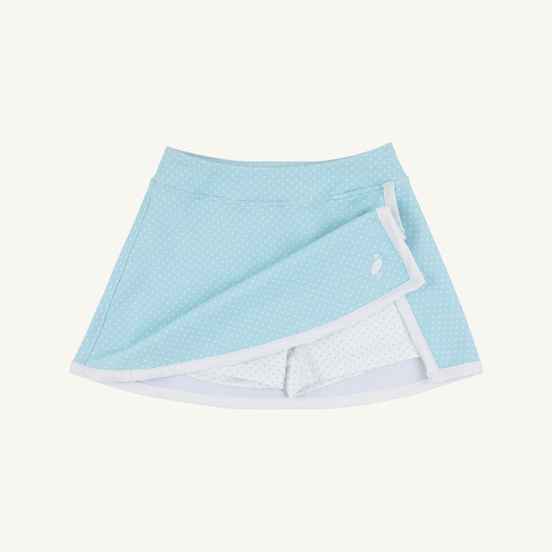 Prepletic™ Samantha Skort - Belhaven Blue Micro Dot with Worth Avenue White