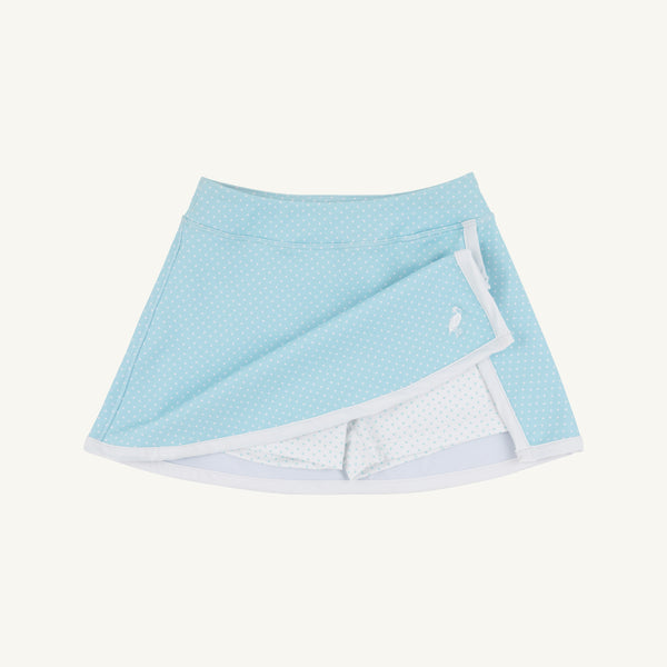Prepletic™ Samantha Skort - Belhaven Blue Micro Dot with Worth Avenue White