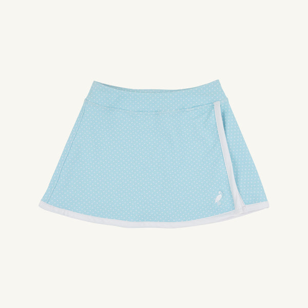 Prepletic™ Samantha Skort - Belhaven Blue Micro Dot with Worth Avenue White