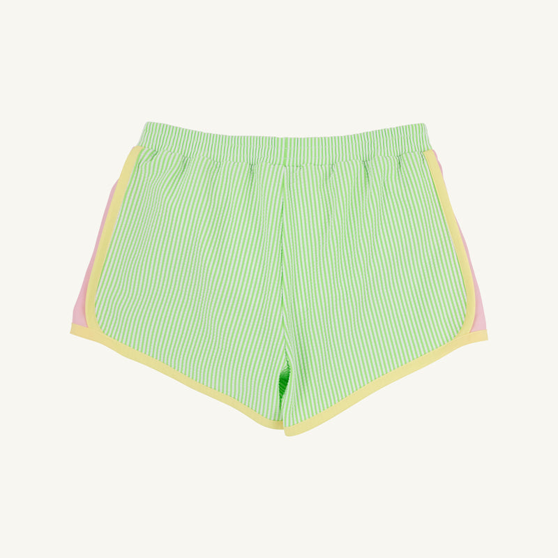 Prepletic™ Shimmy Shake Shorts - Lexington Lime Seersucker with Pier Party Pink & Lake Worth Yellow