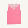 Prepletic™ Sleeveless Preppy Polo - Romany Rose Microdot with Sandpearl Pink