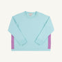Prepletic™ Women's Courtney's Cozy Crewneck - Edisto Egg Blue with Valley High Violet