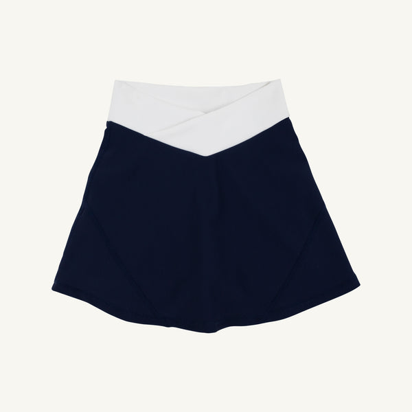 Prepletic™ Katey Cross Skort - Nantucket Navy with Worth Avenue White