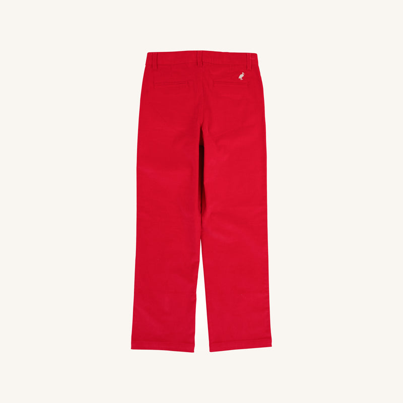 Prep School Pants (Corduroy) - Richmond Red with Osprey Oatmeal Stork