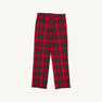 Back view of red Prep School Pants - Society Prep Plaid trousers.