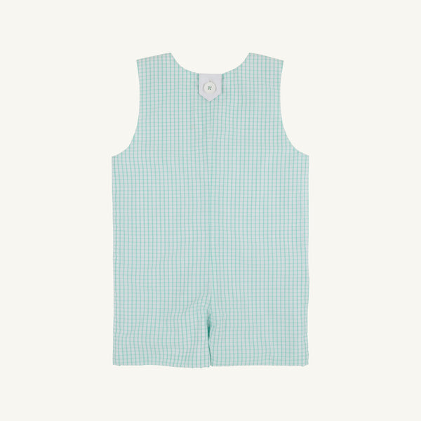 Prescott Pocket Jon Jon - Turks Teal Windowpane with Worth Avenue White