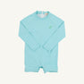 Price Pool Romper - Edisto Egg Blue with Grace Bay Green Stork (UPF 35+)