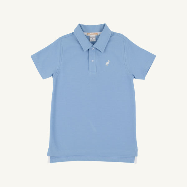 Prim & Proper Beach Polo - Sarasota Sky with Multicolor Stork