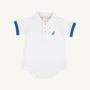 Prim & Proper Polo & Onesie - Worth Avenue White with Wood Boat Blue