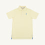 Prim & Proper Polo & Onesie - Lake Worth Yellow Stripe with Barbados Blue Stork