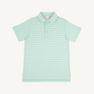 Prim & Proper Polo & Onesie - Sumner County Stripe (Grace Bay Green) with Multicolor Stork