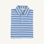 Prim & Proper Polo & Onesie - Barbados Blue Stripe with Belhaven Blue Stork