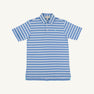 Prim & Proper Polo & Onesie - Barbados Blue Stripe with Belhaven Blue Stork