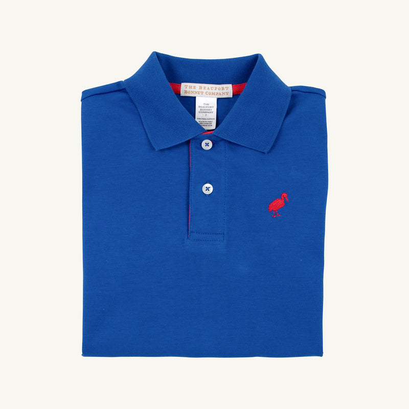 Prim & Proper Polo & Onesie - Rockefeller Royal with Richmond Red Stork
