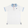 Prim & Proper Polo - Worth Avenue White with Nantucket Navy, Richmond Red and Beale Street Blue