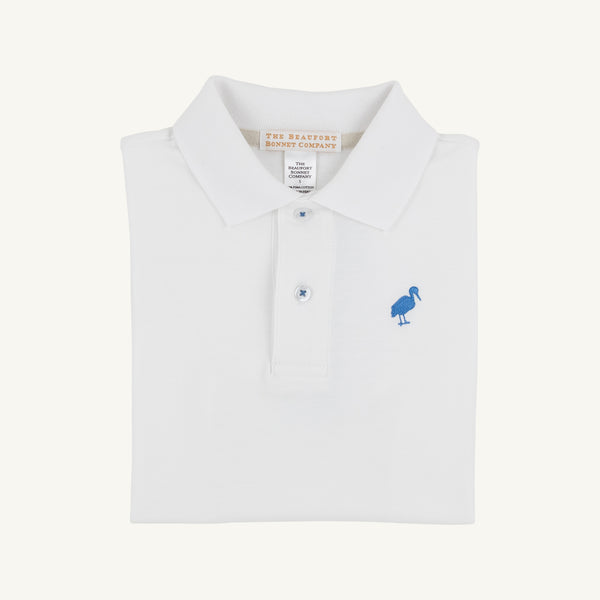 Prim & Proper Polo & Onesie - Worth Avenue White with Wood Boat Blue