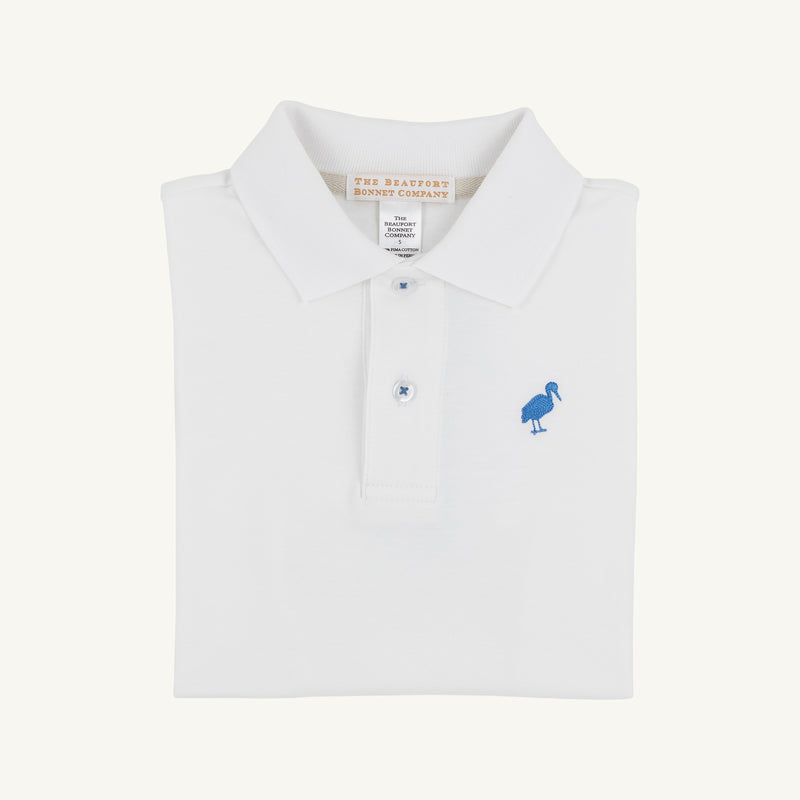 Prim & Proper Polo & Onesie - Worth Avenue White with Wood Boat Blue