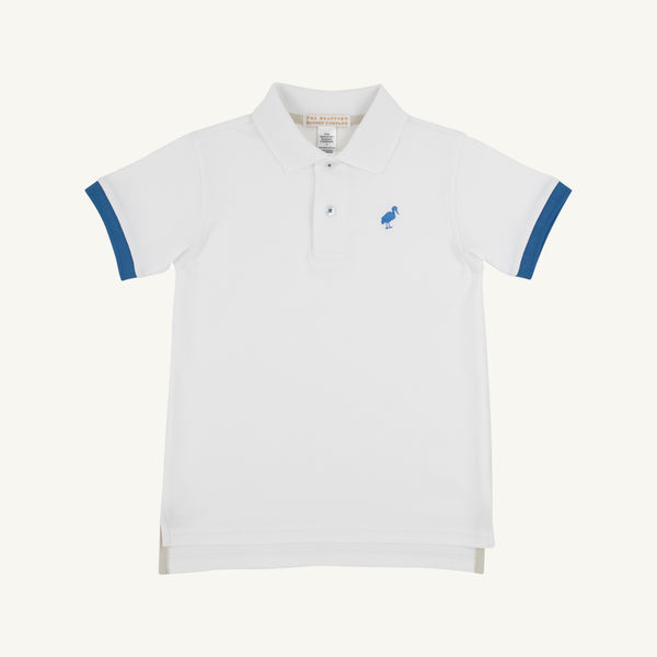 Prim & Proper Polo & Onesie - Worth Avenue White with Wood Boat Blue