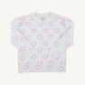 Puff Sleeve Cassidy Comfy Crewneck - Have a Little Heart with Worth Avenue White