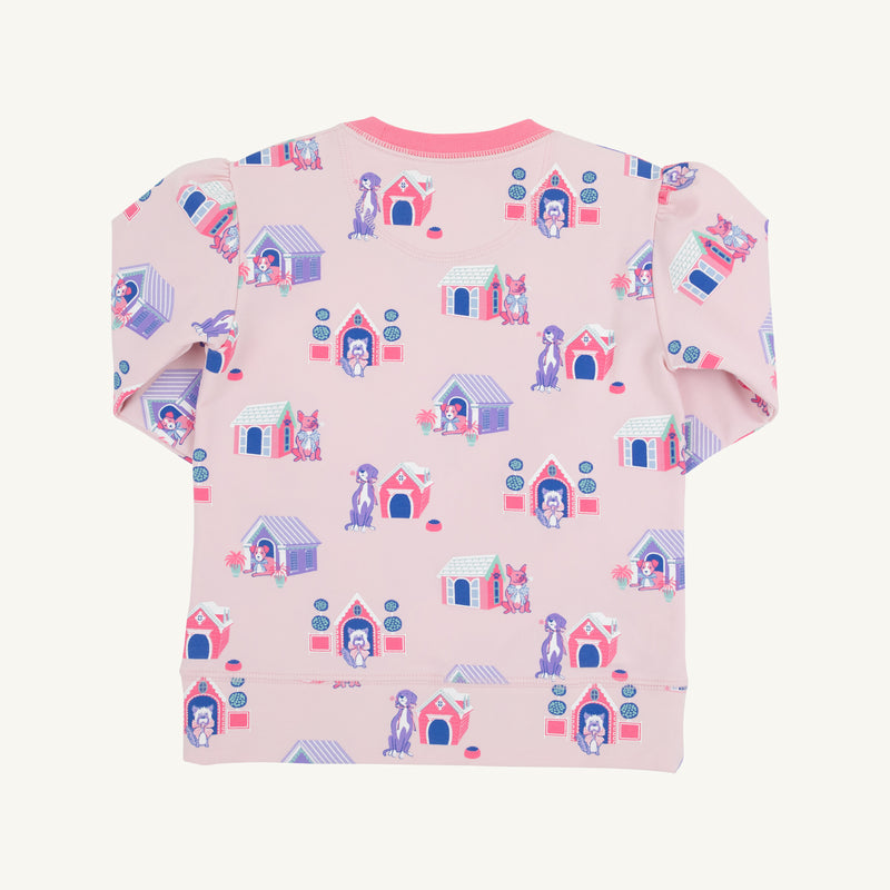 Puff Sleeve Cassidy Comfy Crewneck - In the Dog House with Romany Rose