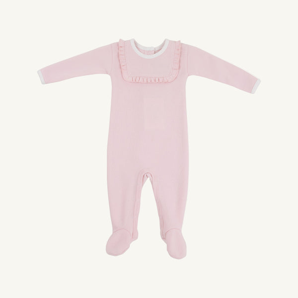 Rock Me Romper (Ribbed) - Palm Beach Pink with Worth Avenue White