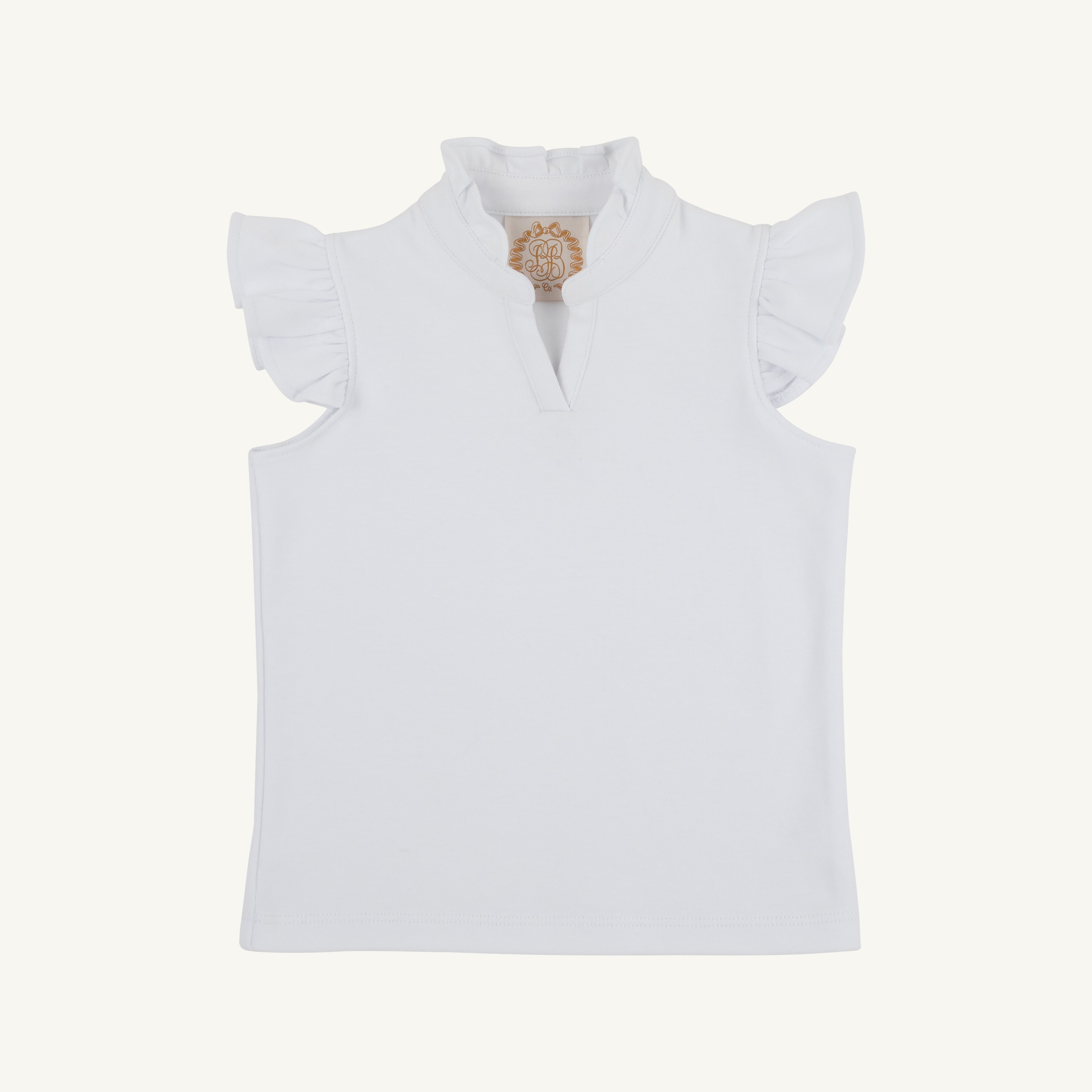 Rosie Ruffle Top - Worth Avenue White