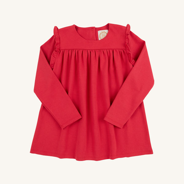 Ruby Mills Ruffle Top - Richmond Red