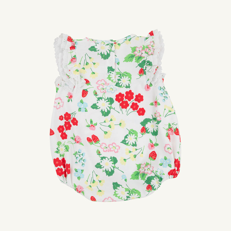 Ruehling Ruffle Bubble - Berry Sweet with Worth Avenue White