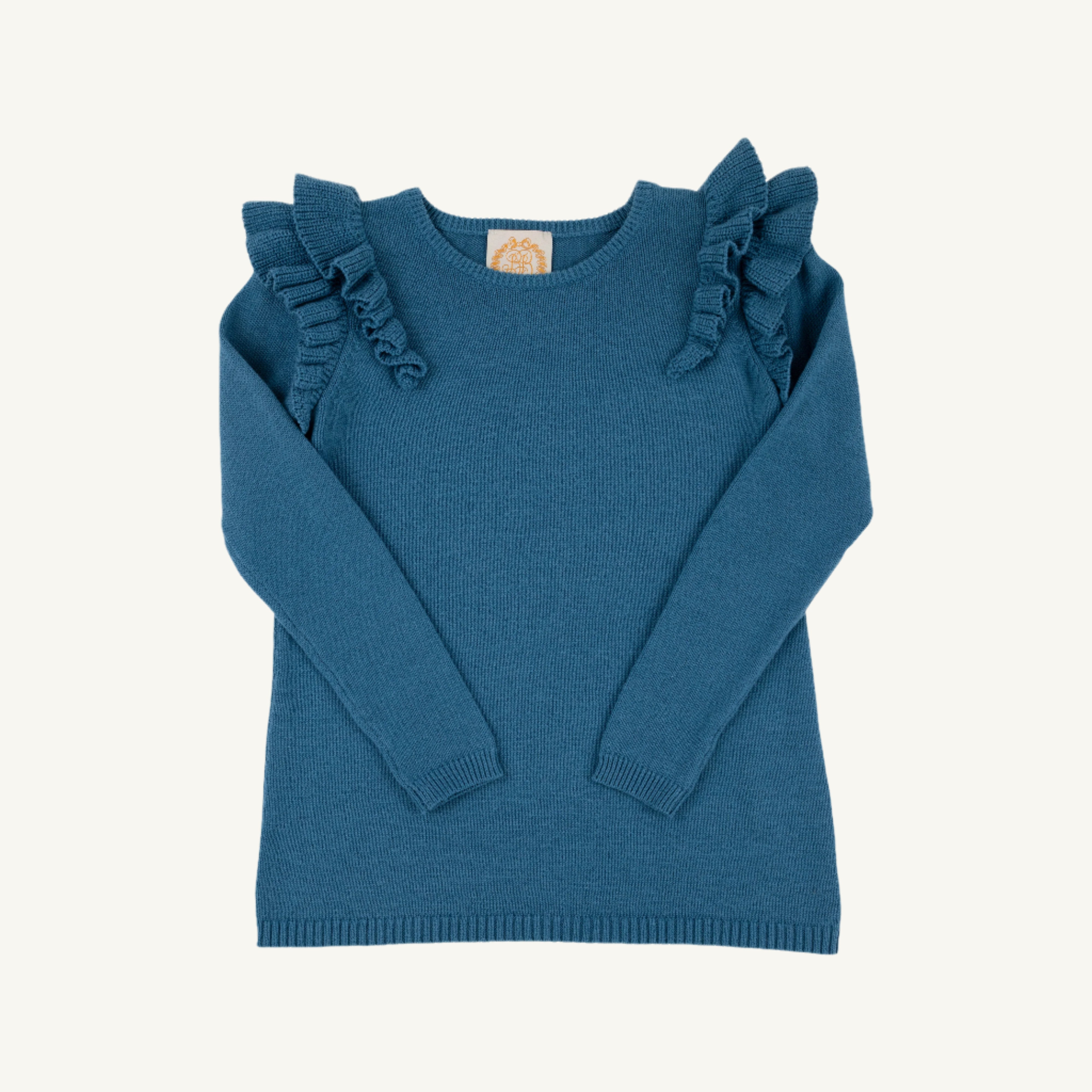 Ruehling Ruffle Sweater - Barnsley Blue