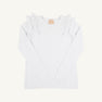 Ruehling Ruffle Sweater - Worth Avenue White