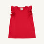 Ruehling Ruffle Top - Richmond Red