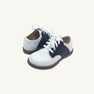 Footmates Saddle Shoes - White with Navy